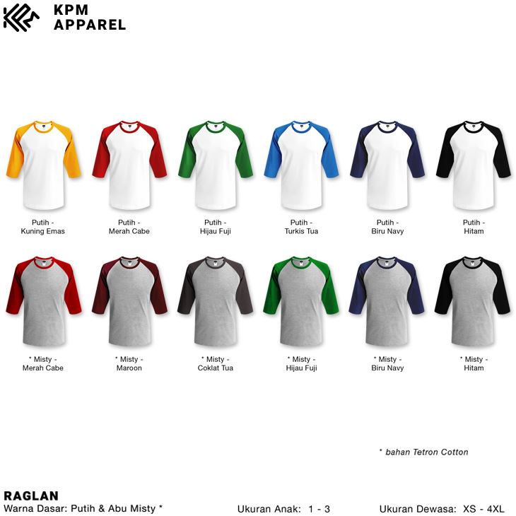 kaos raglan